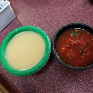 Queso and salsa