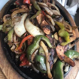Yummy chicken fajitas