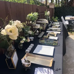 The table set up