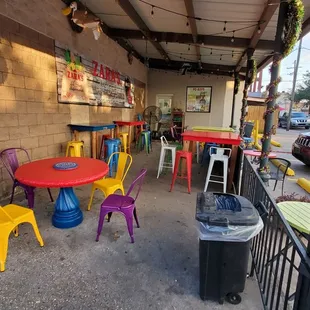Patio dining area