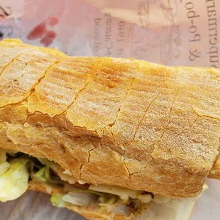Bottom of Leidenheimer Bread Poboy