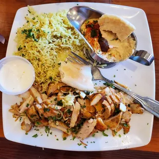 Chicken shawarma platter