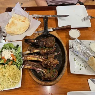 Zara&apos;s lamb chops and Beef shawarma wrap