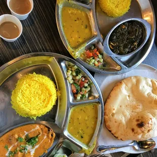 Masala chicken &amp; palek paneer meals