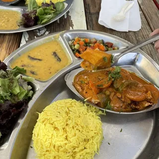 Madras Chicken Curry Thali