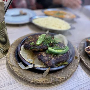 Beef Chapli Kabab Sizzler
