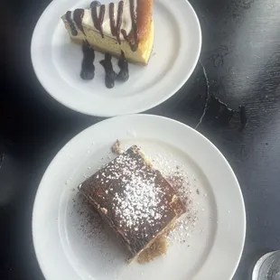 Tiramisu and cheesecake