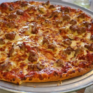 Thin Crust Sausage Pizza