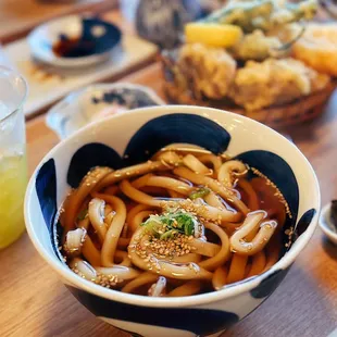 Shrimp tempura udon