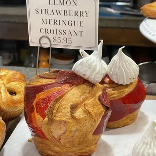 Raspberry Meringue Croissant