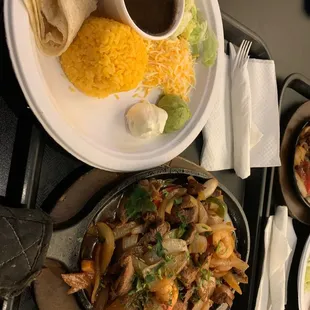 2 Meats Fajita steak and shrimp