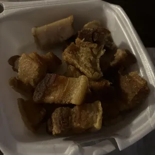 Chicharrones, 2 servings mixed together