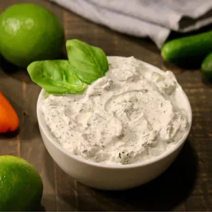 Tzatziki dip made in house