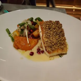 Dukkah Crusted Halibut