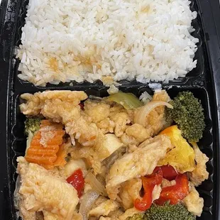 Soggy orange chicken