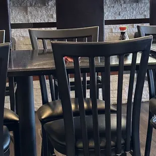 Our waitress playing on her phone instead of checking on us