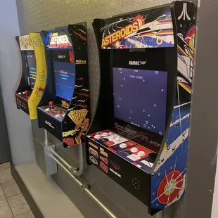 a row of arcade machines