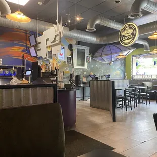 the interior of a restaurant