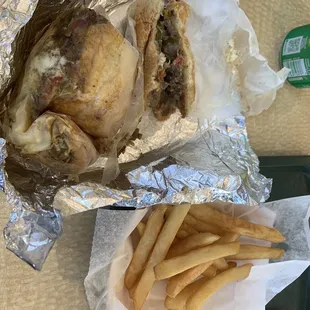 Cheese steak with fries yummmyyyy