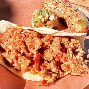 a hot dog and a sandwich