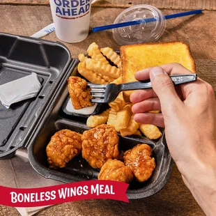 a person eating a meal