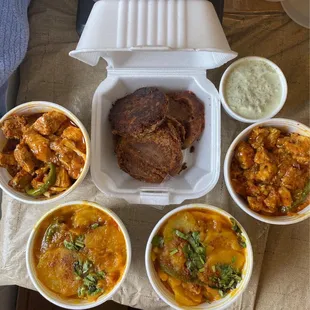 Assorted Indian dishes...