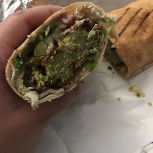 Inside the Falafel Sandwich (wrap?)