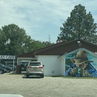 Large parking area