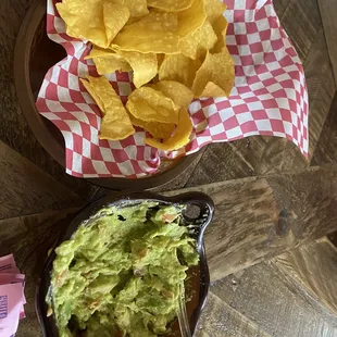 Guacamole and chips