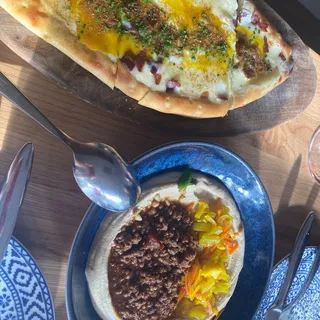 Egg and Pastirma Pide
