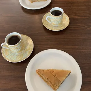 Arabic coffee and Baklava