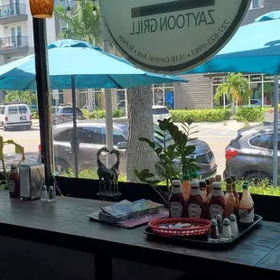 Interior Dining Counter view of Central Ave and outdoor seating