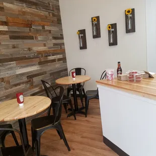 Two tables in the corner