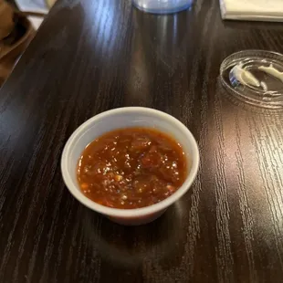 Side of hot sauce