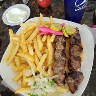 Shish kabob with beef