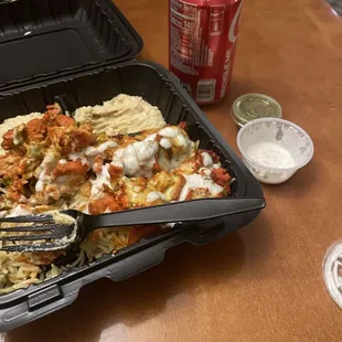 Chicken Platter with hummus