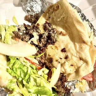 a close up of a plate of food