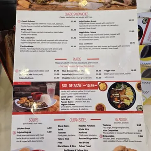 sushi and sashimi, menu