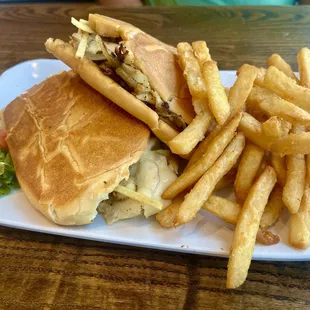 Cuban sandwich with fries