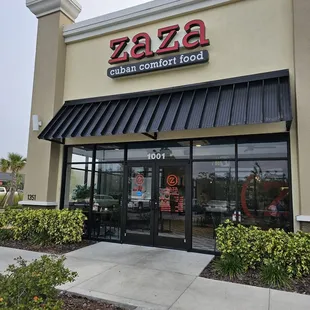 the front of the restaurant