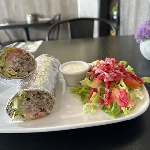 Lamb &amp; beef gyro wrap. Great value and delicious!