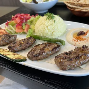 Kofte Plate $19.95 (well seasoned &amp; juicy, but small portion)