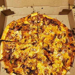 large sausage vodka pizza