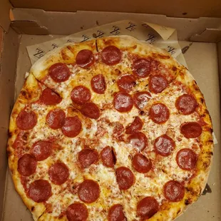 large pepperoni pizza