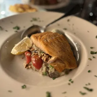 Salmon, I wouldn't order it again. It was only okay, nothing really special and the flavor wasn't anything to brag about.