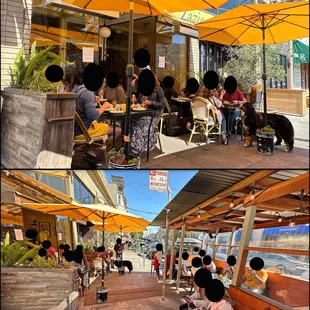 Zazie, offers inside, patio and parklet seating.