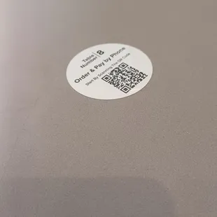 Standard qr code for menu