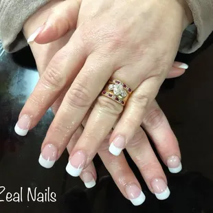 PINK &amp; WHITE WITH DIPPING POWDER