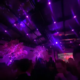 a crowd of people at a party