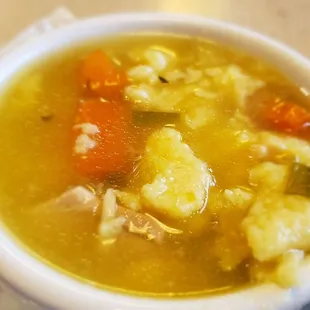 Chicken dumpling soup
